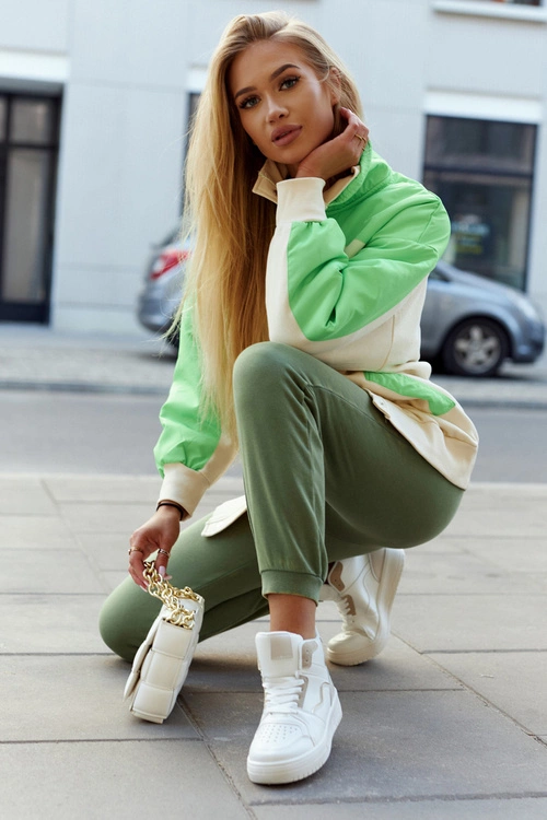 Wysokie Damskie Buty Sportowe Biało-Beżowe Megithoe