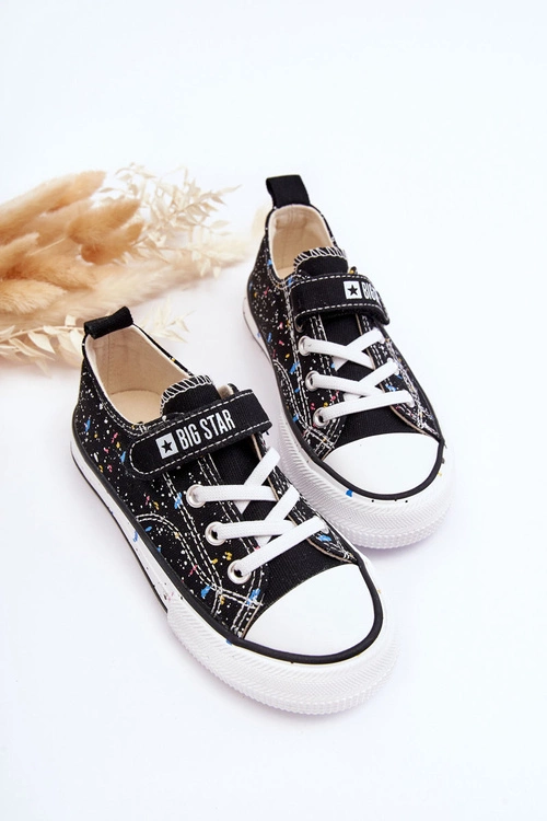 Dziecięce Trampki Na Rzep Big Star LL374063 Czarne