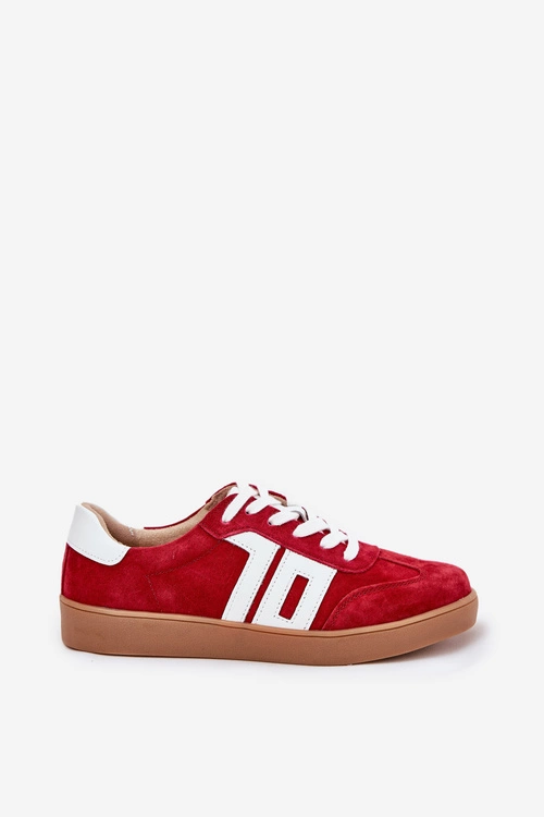 Sneakersy Buty Sportowe Zamszowe Vinceza 79517 Czerwone