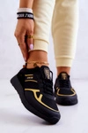 Damskie Sneakersy Big Star JJ274A195 Czarno-Złote