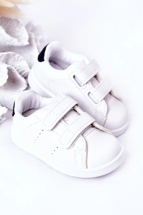 Dziecięce Tenisówki Na Rzepy Biało-Granatowe California