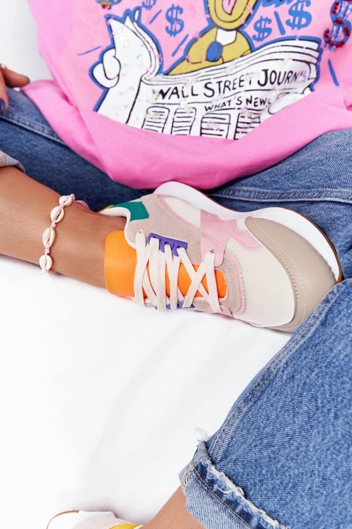 Damskie Sportowe Buty Sneakersy Beżowe After Hours