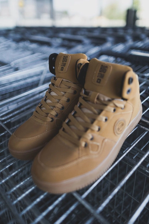 Sportowe Męskie Buty Big Star Wysokie Camel EE174432