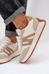 Buty Sportowe Damskie Na Platformie Beżowe Emidi