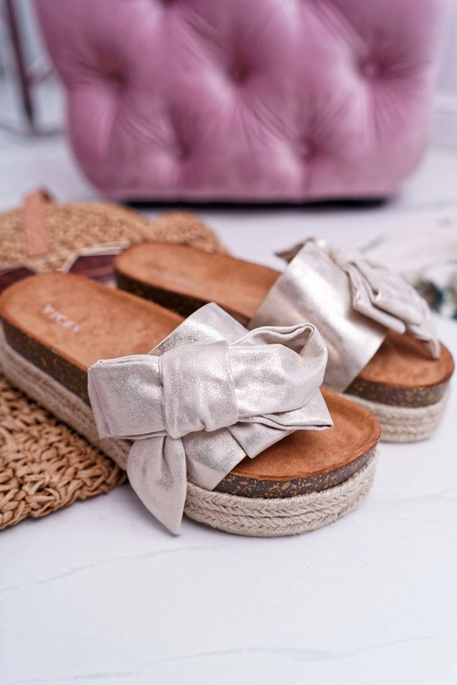 Klapki Damskie Vices Złote 6275