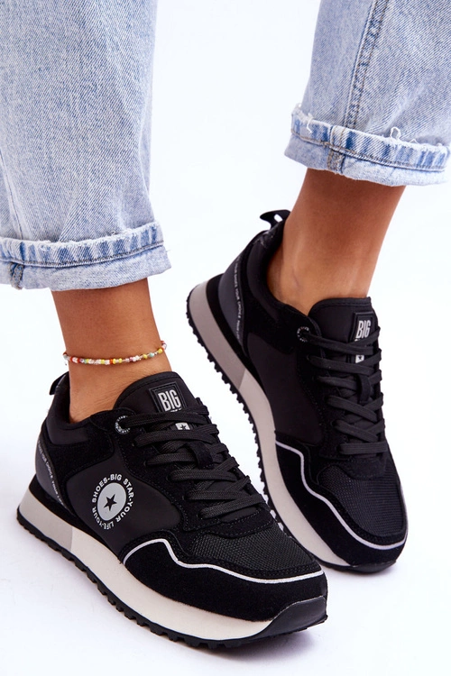 Damskie Sneakersy Memory Foam System Big Star LL274541 Czarne