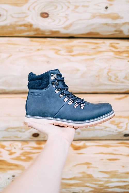 Męskie Botki Trapery Big Star Granatowe EE174403