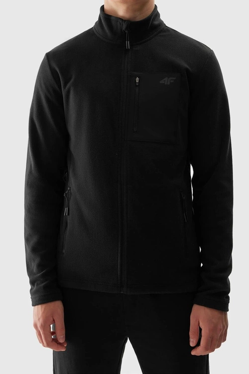 Polar Ze Stójką Regular 4F Męski 4FAW23TFLEM123-20S Czarny