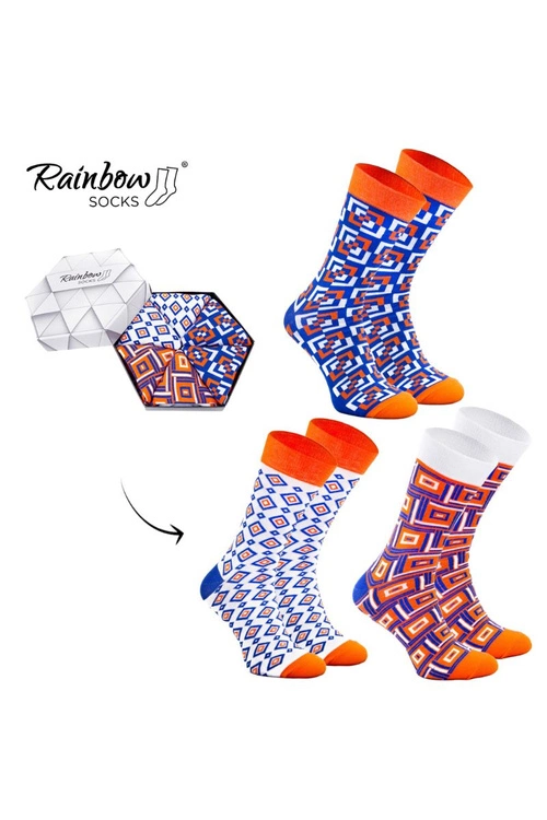 Skarpetki Rainbow Socks W Geometryczne Wzory 3 Pary