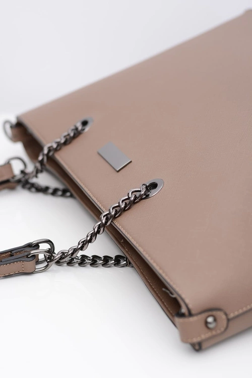 Damska Duża Brązowa Klasyczna Torebka