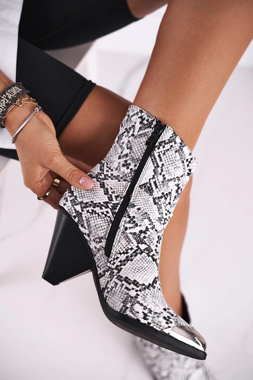 Botki Damskie Wysokie Stalowy Nosek Snake Eternally