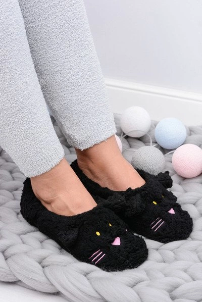 SOXO Damskie Domowe Papcie Myszki Czarne