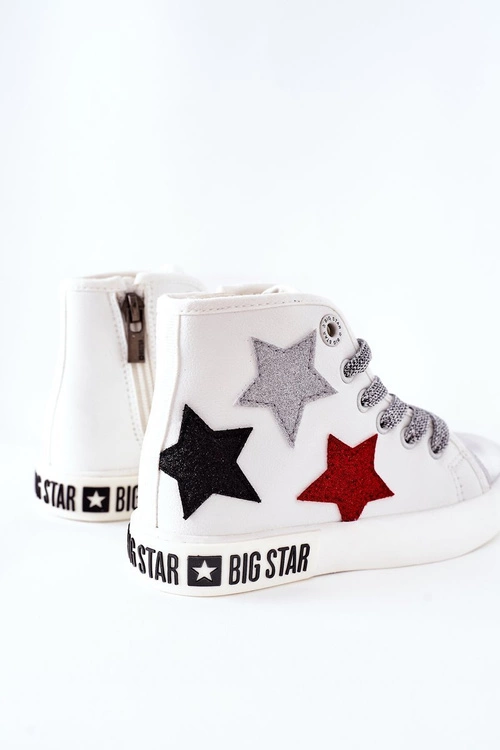 Dziecięce Wysokie Trampki Z Suwakiem BIG STAR II374029 Białe