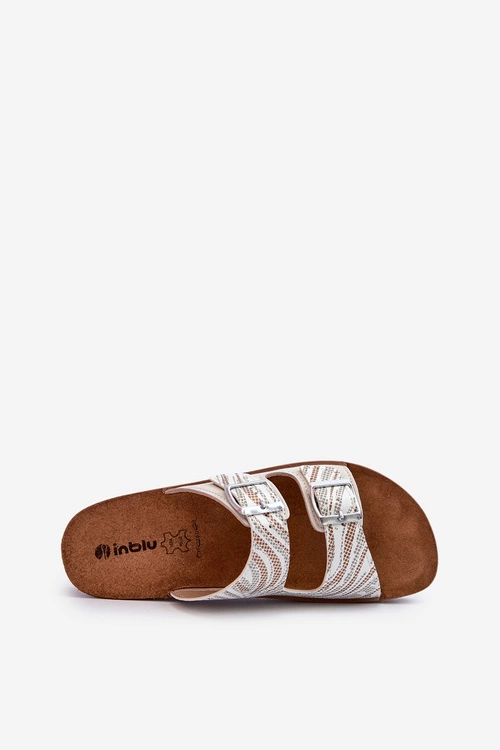 Wygodne Klapki Damskie Z Klamrami Inblu CP000045 Beżowe