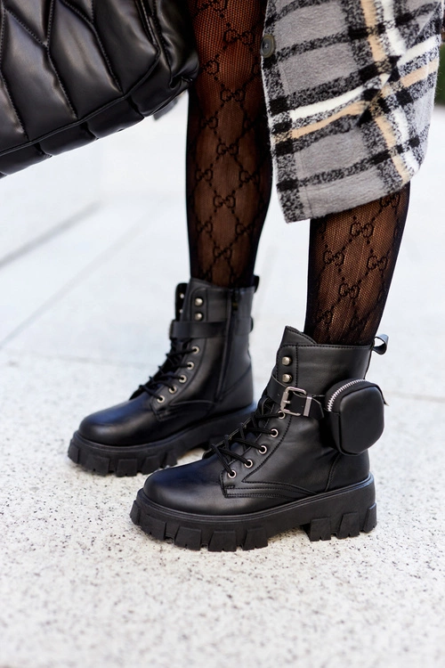 Botki Workery Z Nerką Czarne Olenisse