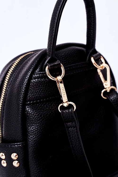 Damski Skórzany Plecak NOBO K4110 Czarny