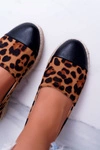 Damskie Espadryle Leopard Flaty
