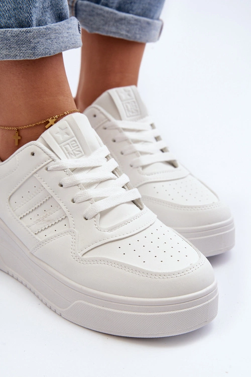 Buty Sportowe Sneakersy Damskie Białe Frutesa