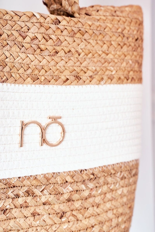 Pleciona Torebka Shopper Na Plażę NOBO XK0260 Beżowa