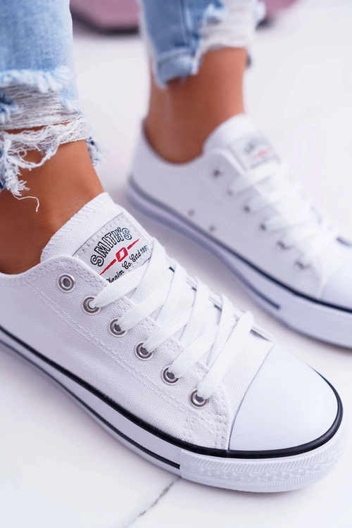 Trampki Damskie Niskie Smith's Białe