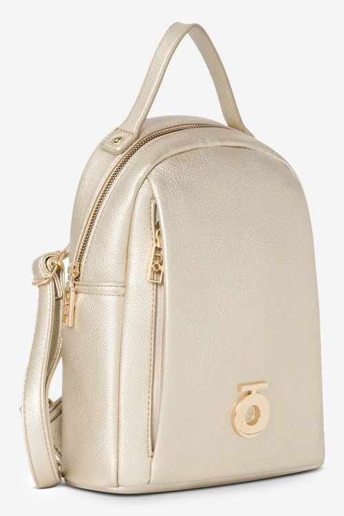 Damski Mały Plecak Z Eko Skóry NOBO BAGP230-K023 Złoty