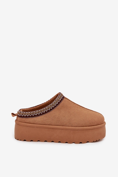 Śniegowce Damskie Z Ozdobnym Haftem Camel Jenira