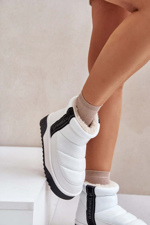 Niskie Śniegowce Na Grubej Podeszwie D.Franklin DFSH371011 Białe