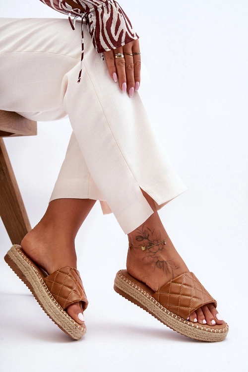 Damskie Klapki Na Platformie Camel Lullaby