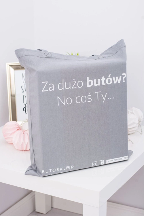 Szara Płócienna Torba Za Dużo Butów