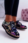 Damskie Półbuty Lu Boo Fioletowe Cekiny Moonlight