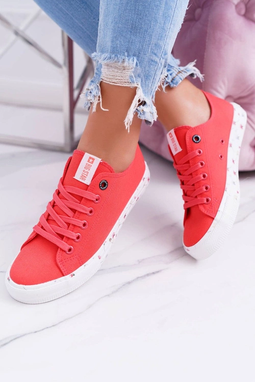 Trampki Damskie Niskie Big Star Czerwone DD274709