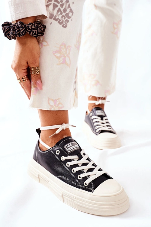 Damskie Ocieplane Trampki GOE II2N4035 Czarne