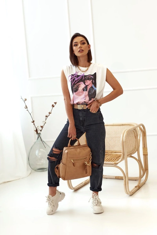 Damski Skórzany Plecak NOBO NBAG-K1800 Beżowy