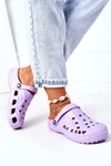 Damskie Piankowe Klapki Kroksy EVA Fioletowe