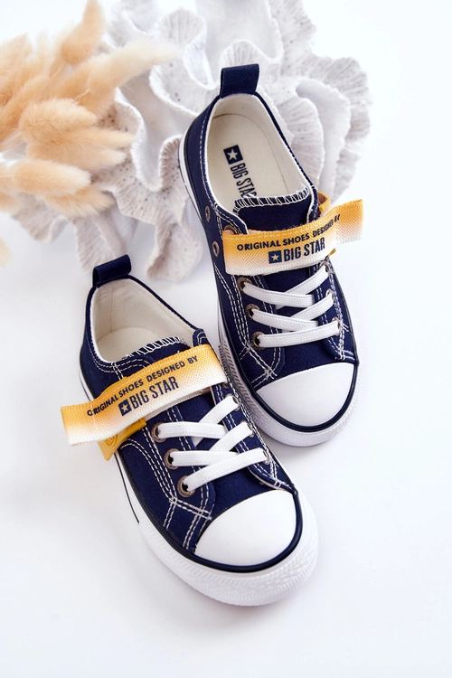Dziecięce Niskie Trampki BIG STAR JJ374072 Granatowe