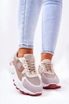 Sportowe Buty Na Platformie Beżowe Alessia