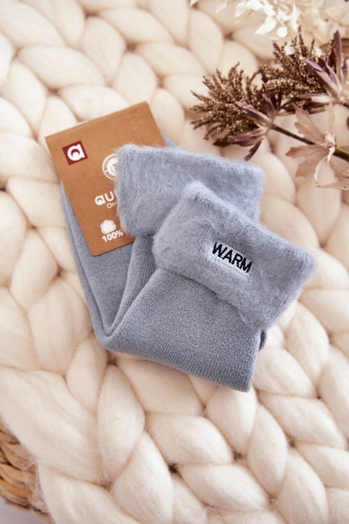 Damskie Ocieplane Skarpetki Niebieskie Warm