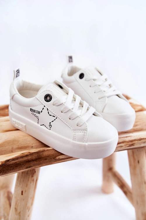 Dziecięce Buty Sportowe Sznurowane Big Star KK374222 Białe