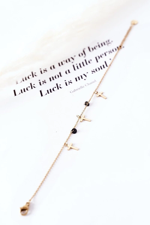 Bransoletka Na Łańcuszku Z Krzyżykami Złota