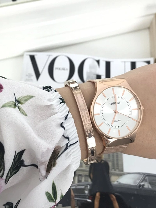 Damski Zegarek Ernest Orion Różowe Złoto