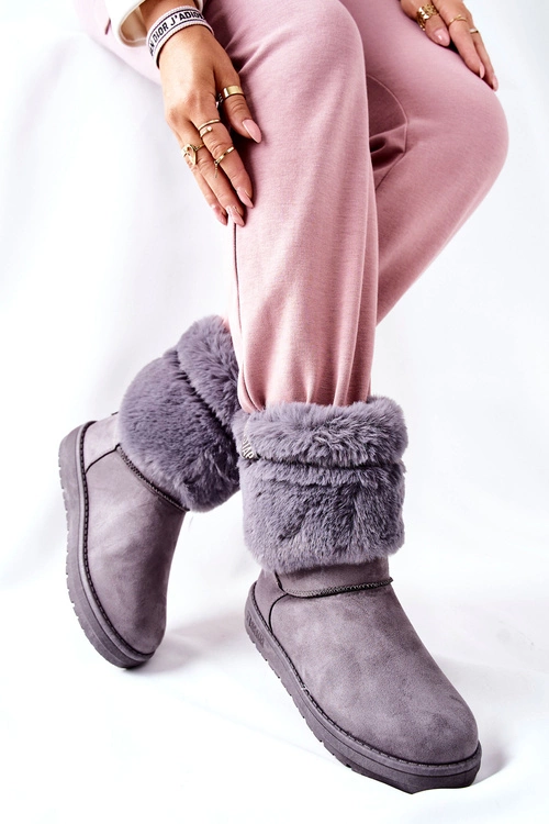 Damskie Śniegowce Big Star II274128 Szare