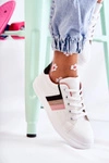 Damskie Buty Sportowe Wiązane Białe Renesme