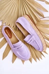 Damskie Zamszowe Espadryle Fioletowe Keyla