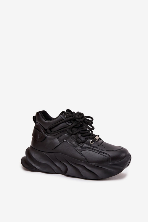 Sneakersy Damskie Skóra Naturalna GOE SS2N4036 Czarne