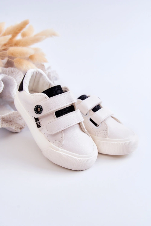 Dziecięce Trampki Na Rzepy Big Star JJ374108 Biało-Czarne