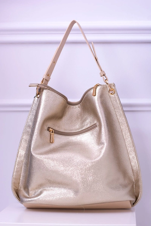 Monnari Złota Torba Worek Shopper BAGA750
