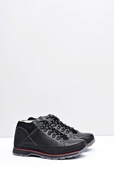 Półbuty Męskie Czarne Ocieplane Trafer