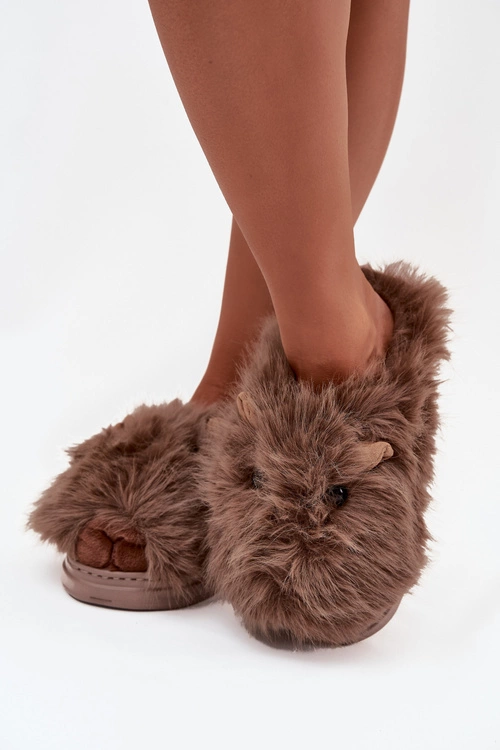 Futrzane Kapice Damskie Kapibary Brązowe Pravelle