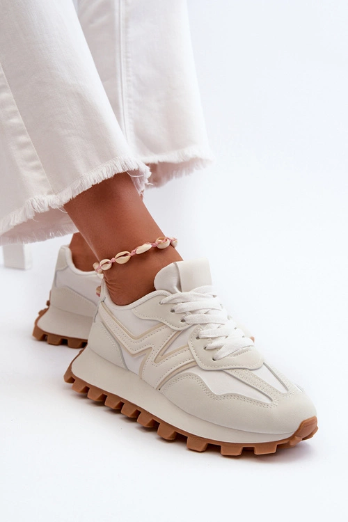 Sneakersy Buty Sportowe Damskie Białe Kalelia