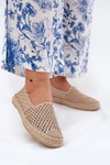 Espadryle Damskie Z Plecionką Vinceza 13625 Beżowe
